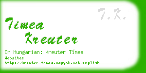 timea kreuter business card